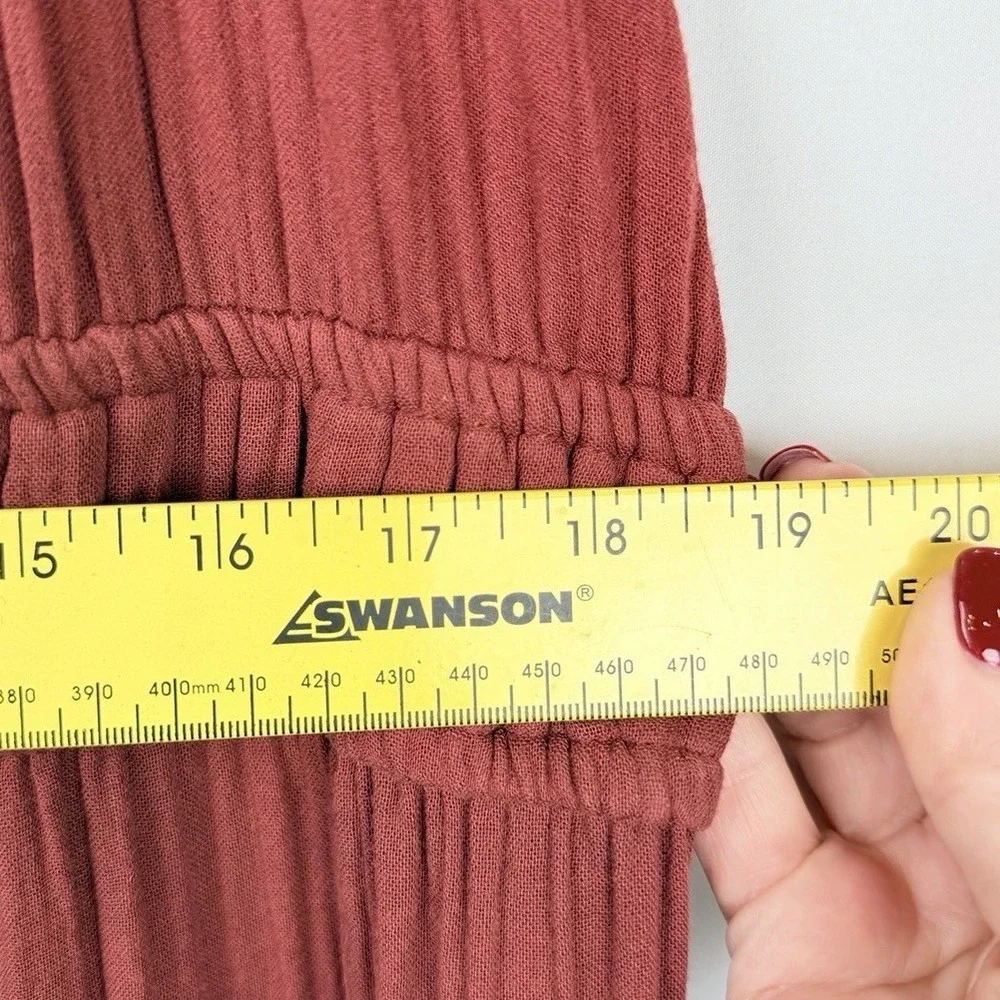 Old Navy XL Rust Gauze Tiered Maxi Dress Sleeveless Cottagecore Boho Womens